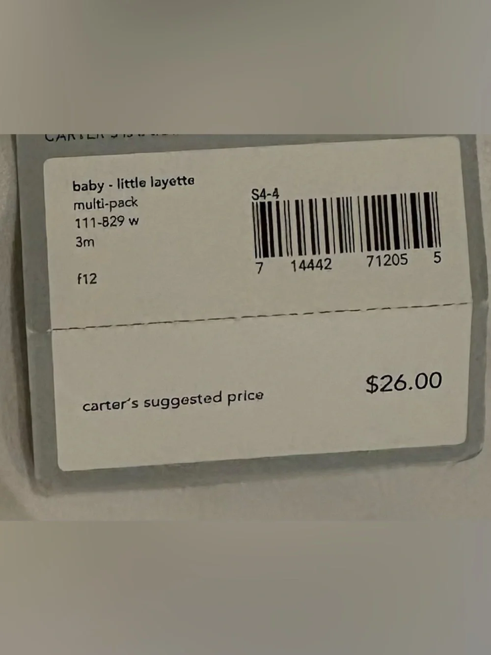 Carter's White Long Sleeve Baby One-Piece Bodysuits (4 Pack) size 3 months